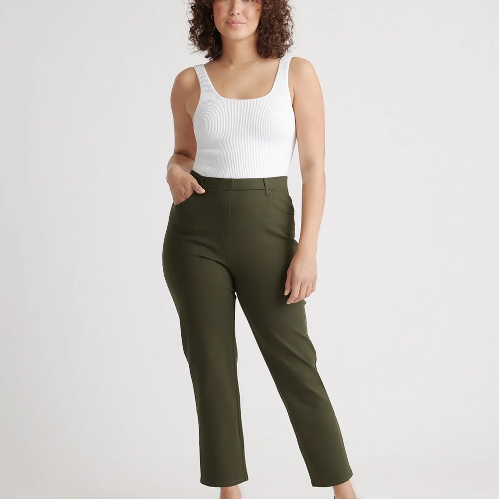 Quince Ponte Straight Leg 4-Pocket Pants